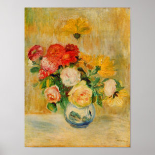 Poster Roses et Dahlias de Renoir