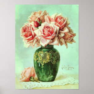 Poster Roses Roses Roses Beaux Art Peinture Fleur
