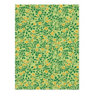 Poster Roses sauvages en jaune et vert