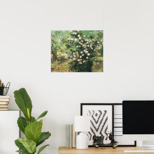 Poster Rosier en fleurs par Vincent van Gogh