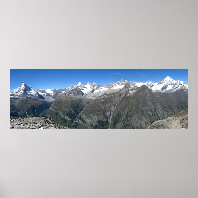 Poster Rothorn panorama, Alpes du Valais (Devant)