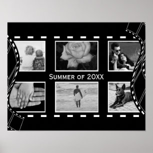 Poster Roue de film noir et blanc