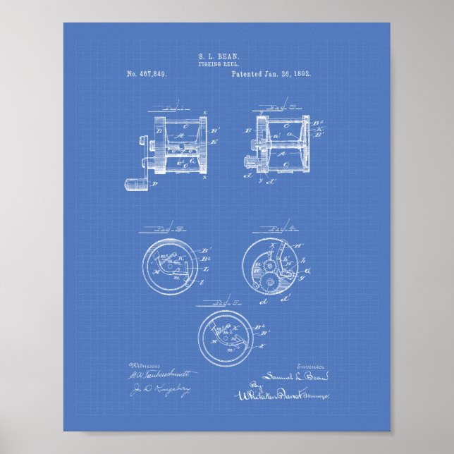 Poster Roue de pêche 1892 Plan directeur de l'art des bre (Devant)