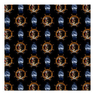 Poster Roue jolly roger pirate