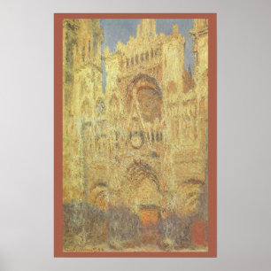 Poster Rouen Cathedral, Sunset by Claude Monet
