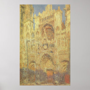 Poster Rouen Cathedral, Sunset by Claude Monet