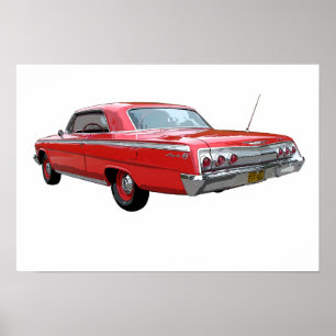 Poster rouge '62 Impala SS