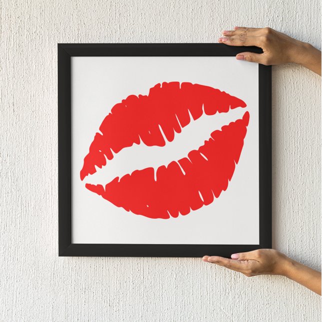 Poster Rouge à lèvres Kiss (Créateur téléchargé)