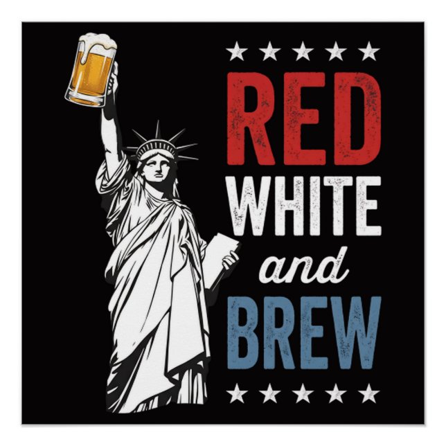 Poster Rouge Blanc et Bière 250e Anniversaire (Devant)