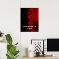 Poster rouge et noir du cheval Mane Imprimer