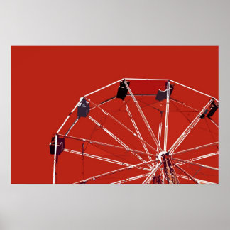 Poster rouge Ferris Wheel