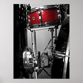 Poster rouge Snare Drum