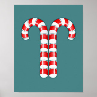 Poster rouge sucres de canne