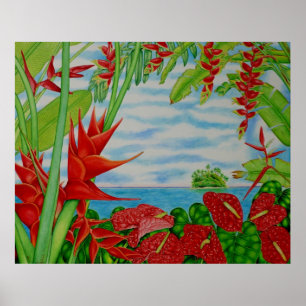 Poster Rouge tropical