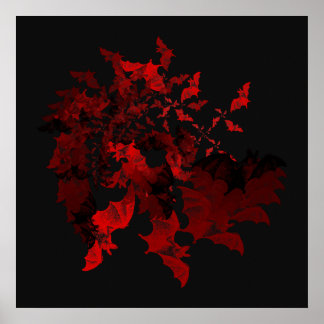 Poster rouge Vampire Bats
