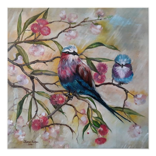 Poster Rouleau à poitrine Lilac avec bébé (Devant)