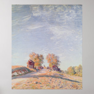 Poster Route ascendante d'Alfred Sisley en soleil