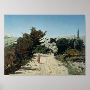 Poster Route de la Gineste, près de Marseille, 1859