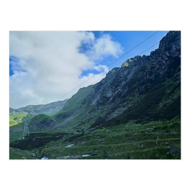 Poster Route de montagne Transfagarasan - Roumanie (Devant)