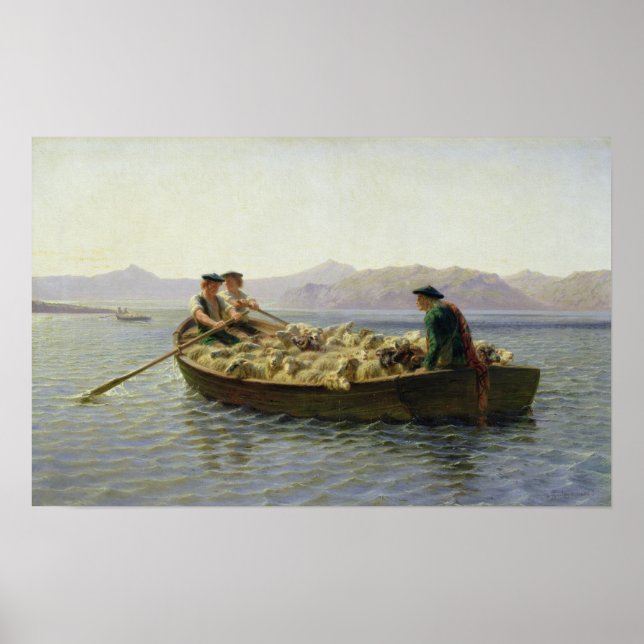 Poster Rowing-Boat, 1863 (Devant)