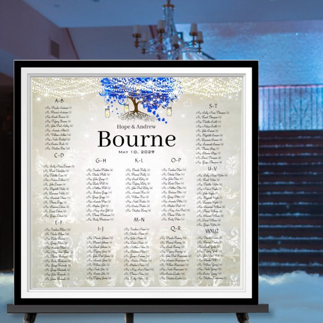 Poster Royal Blue Romantic Heart Leaf Tree (Créateur téléchargé)