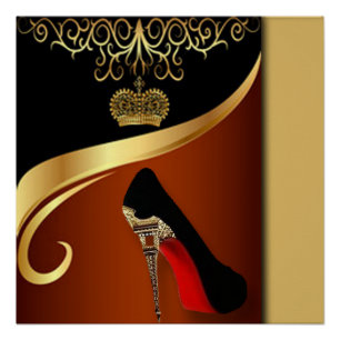 Poster Royality Paris High Heel & Gold Crown