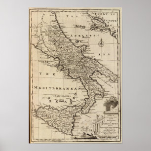 Poster Royaumes de Naples et de la Sicile, Italie