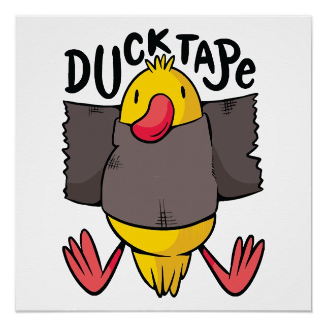 Poster Ruban Canard Drôle (Devant)