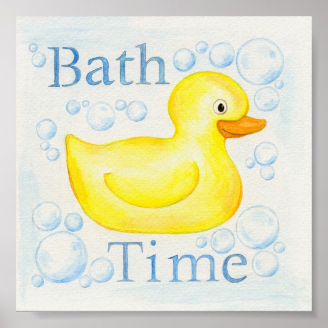 Poster Rubber Ducky Bathroom art print (Devant)