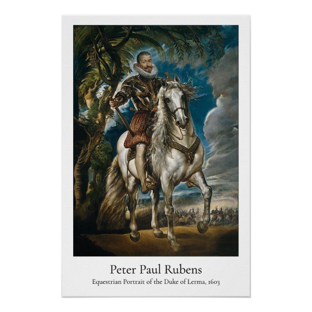 Poster Rubens – Portrait équestre du duc de Lerma (Devant)