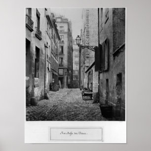 Poster Rue Basse des Ursins, Paris, 1858-78