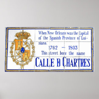Poster Rue Chartres Tile Mural New Orleans