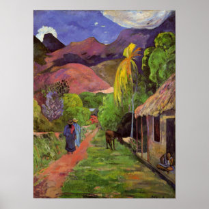 Poster 'Rue de Tahiti' - Paul Gauguin Print