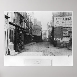 Poster Rue Descartes, de la rue Mouffetard, Paris