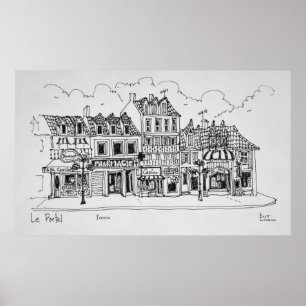 Poster Rue shopping   Le Portel, France