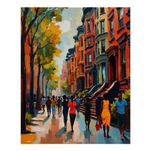 Poster Rue sophistiquée de la Renaissance de Harlem