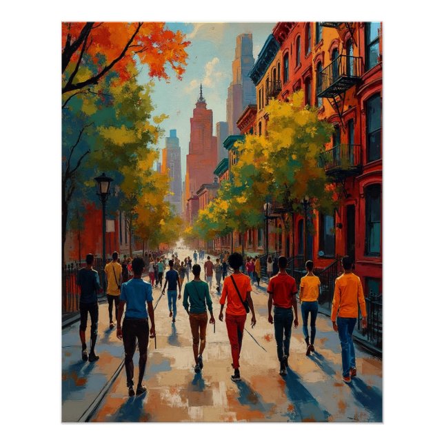 Poster Rue sophistiquée de la Renaissance de Harlem (Devant)