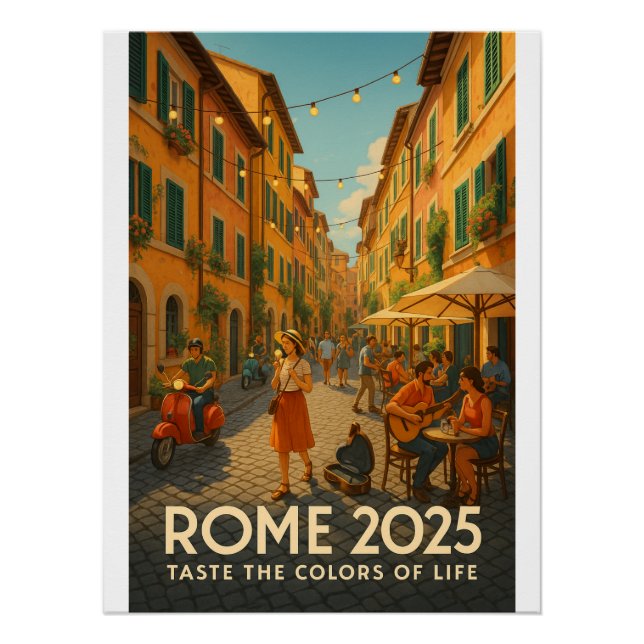 Poster Rues animées de l'art du Trastevere (Devant)