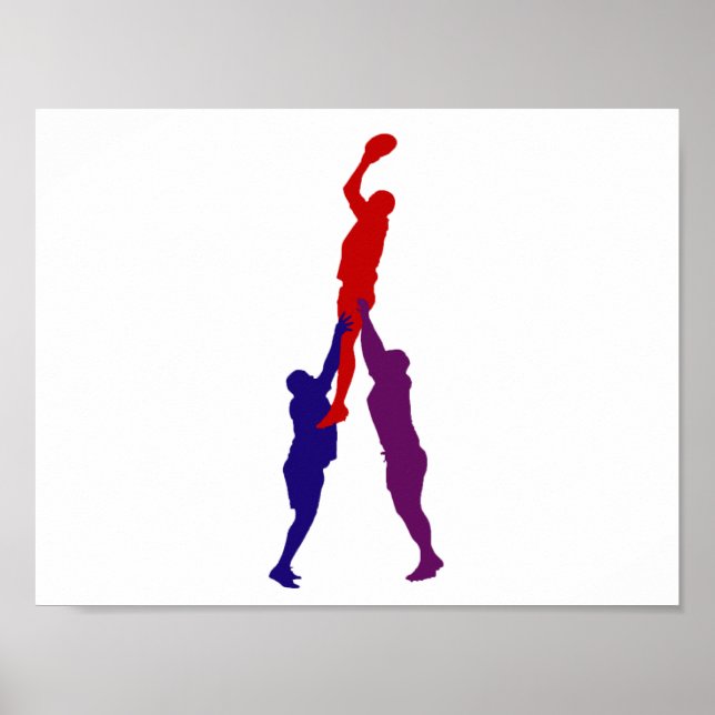 Poster Rugby Lineout (Devant)