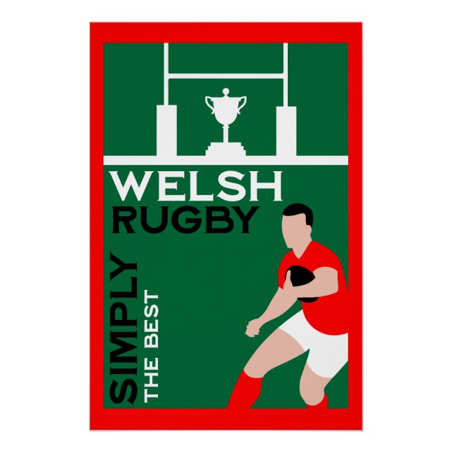 Poster Rugby Wales Fan Art (Devant)