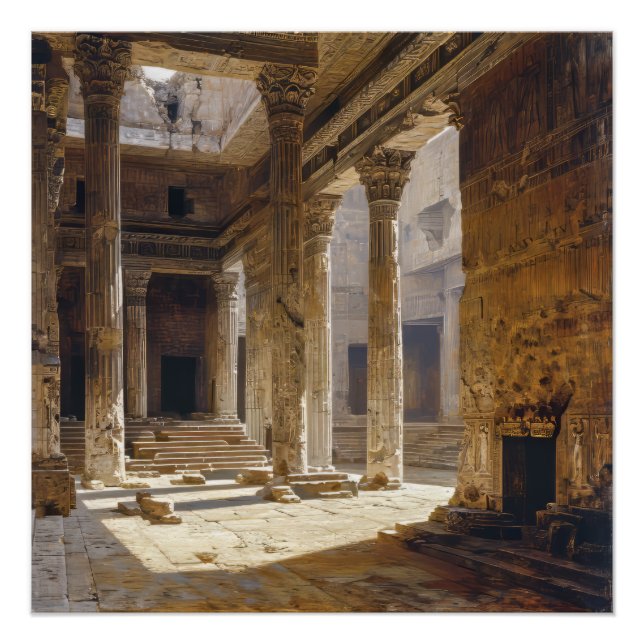 Poster Ruines des temples grecs antiques (Devant)