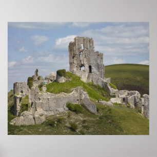Poster Ruines du château de Corfe, près de Wareham, Dor