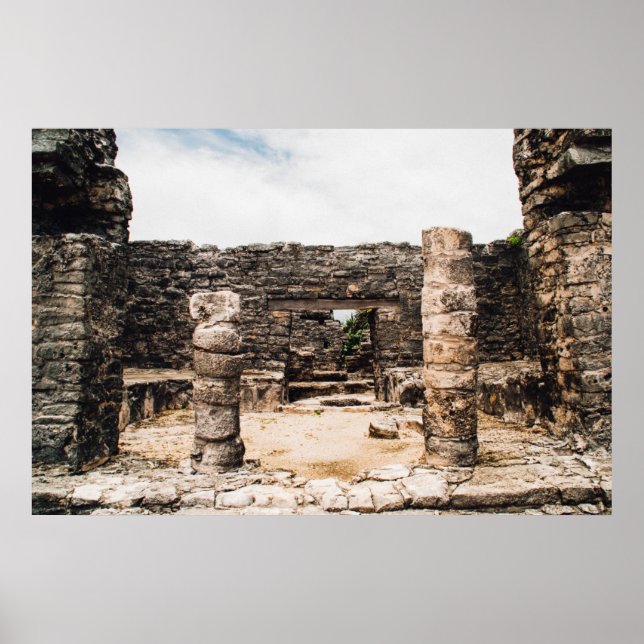 Poster Ruines Mayas À Tulum, Mexique (Devant)