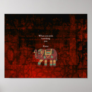 Poster Rumi Inspirationnel Ce Que Vous Cherchez Citer