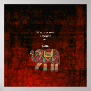 Poster Rumi Inspirationnel Ce Que Vous Cherchez Citer