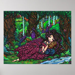 Poster "Runaway Princess" Fairy Dragon Imaginaire Forest