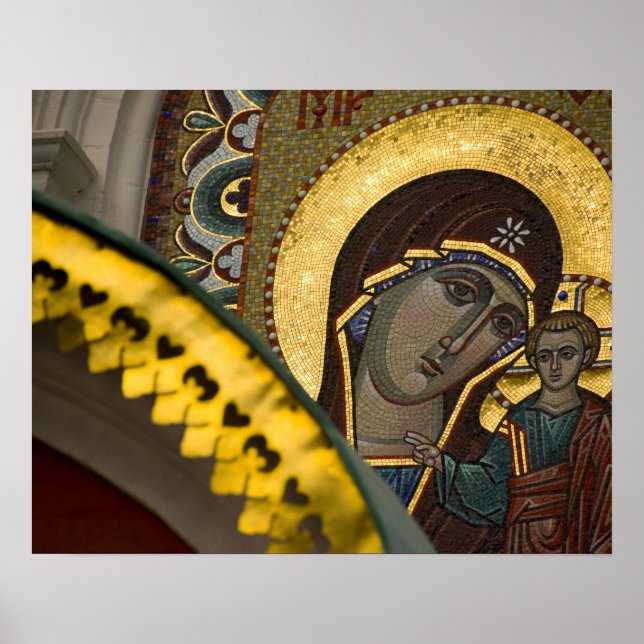 Poster Russie, Moscou, Carré rouge. Notre-Dame de Kazan (Devant)