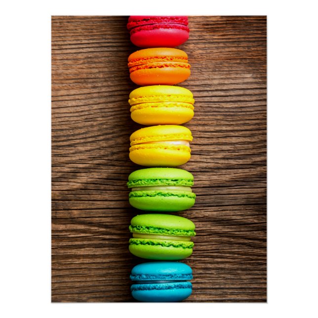 Poster Rustic Macaron Stack (Devant)