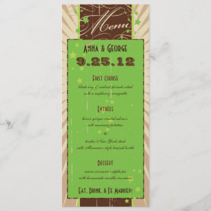 Poster rustique : Apple Green Custom Wedding Menu