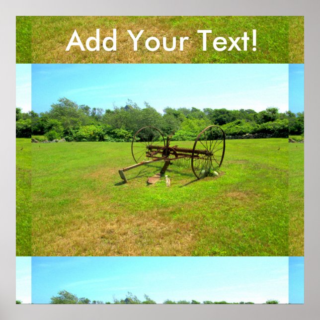 Poster Rusty Old Farm Equipment (Devant)